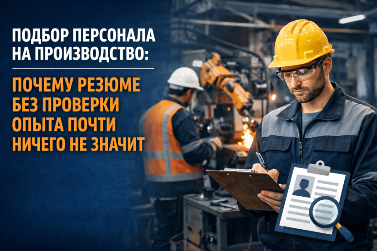 Подбор персонала на производство: почему резюме без проверки опыта почти ничего не значит