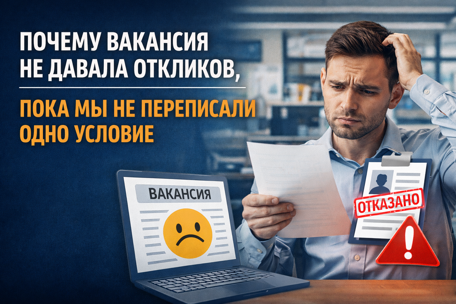 Почему вакансия не давала откликов, пока мы не переписали одно условие