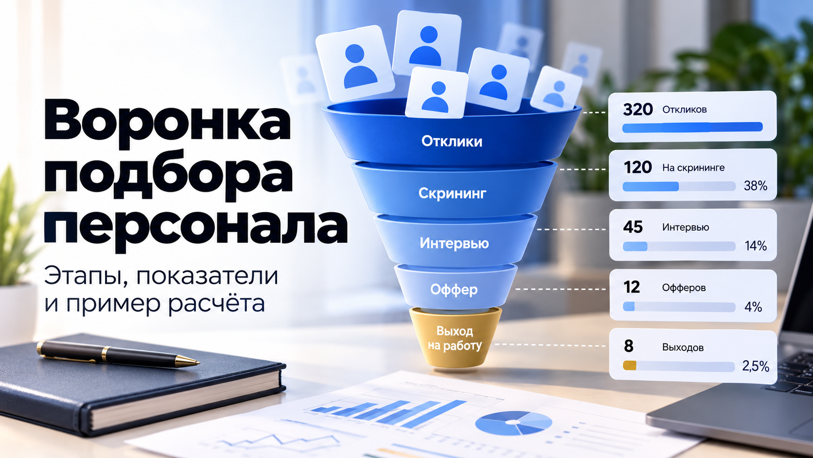 Воронка подбора персонала: этапы и метрики — NIVEL